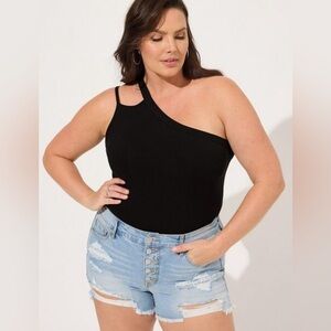 Torrid Everyday Rib One Shoulder Cut Out Cami size 6